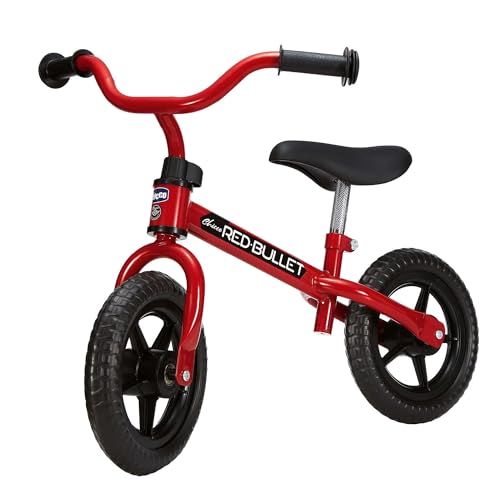 Chicco Red Bullet Balance Bike First Bike Anti Puncture Wheels up Top Dad