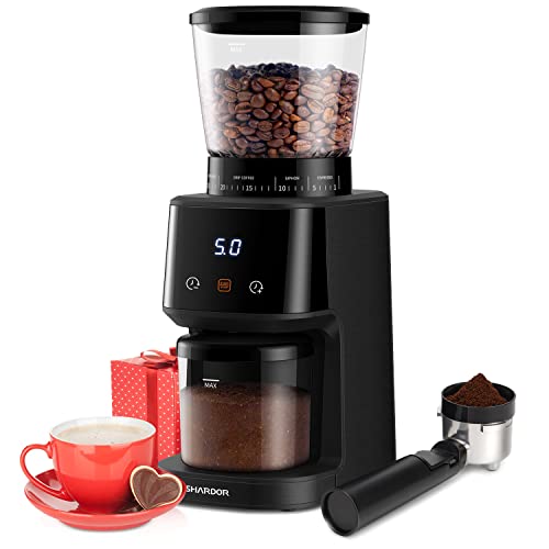 SHARDOR Conical Burr Coffee Grinder Electric 31 Precise Grind Setting Top Dad