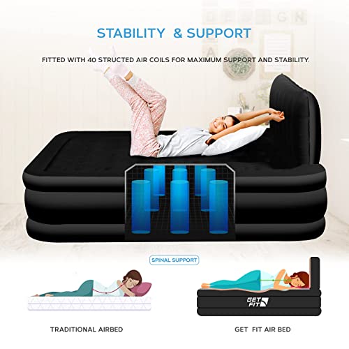 Double blow up mattress with electric pump hotsell