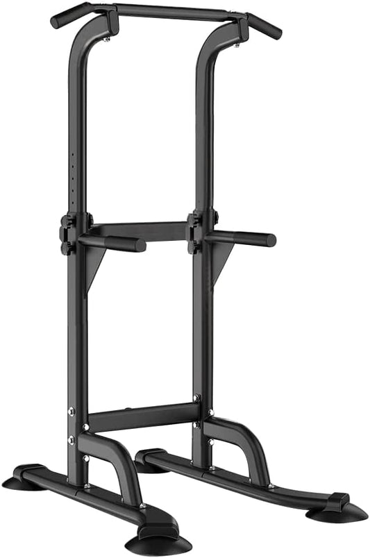 SogesHome Pull Up Bar Power Tower Exercise Euipment for Home Gym Dip Station Adjustable Height Dip Stands Bar Training Body Workout Fitness Strength Training Machine