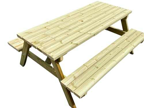 MG Timber A-Frame Heavy Duty Wooden Picnic Tables (6ft Length, Standard Edges)