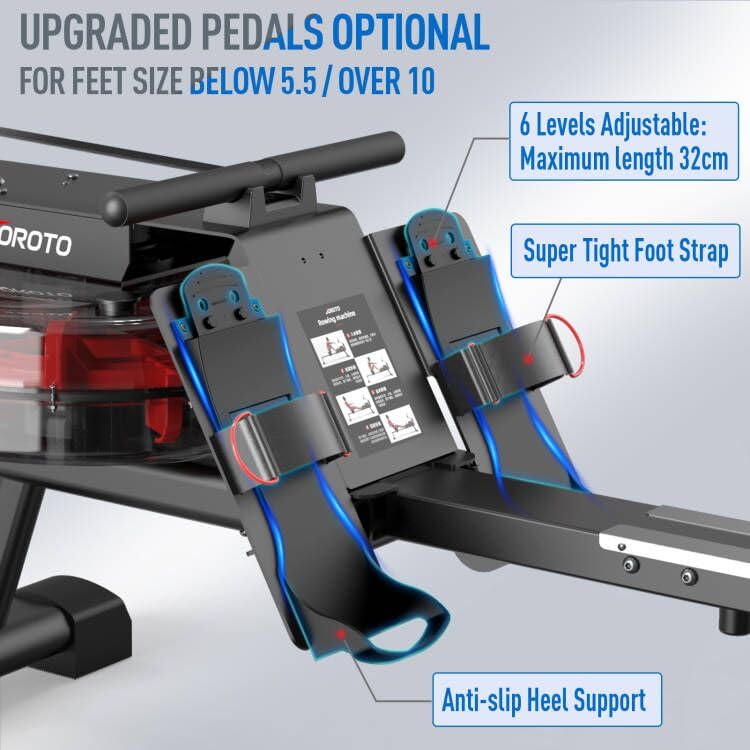 JOROTO MR23 Rowing Machines for Home Gym Foldable Rower Machine 300 LBS Weight Capacity with Bluetooth Function, Ipad Holder