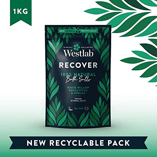 - Westlab - 1kg - Recover Epsom Salts Infused with White Willow & Eucalyptus