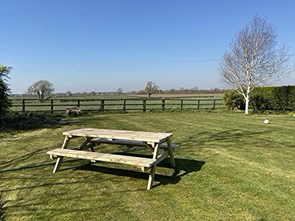 MG Timber A-Frame Heavy Duty Wooden Picnic Tables (4ft Length, Standard Edges)