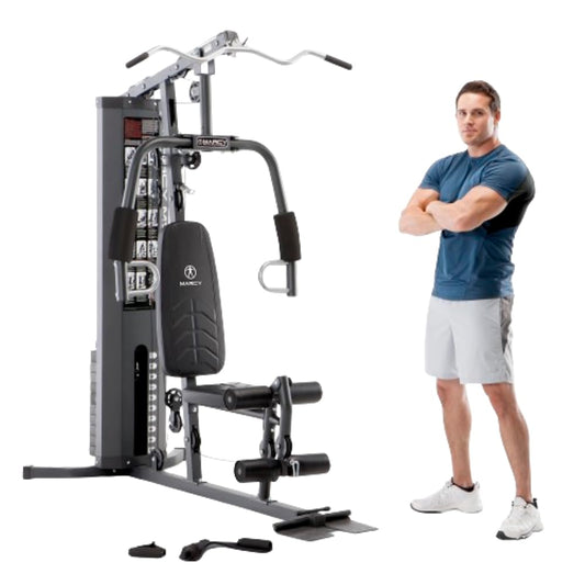 Marcy MWM-4965 Home Multi Gym with 68Kg Weight Stack with Pulley, Arm, and Leg Developer Multifunctional Workout Station for Weightlifting and Bodybuilding – 300 lbs Capacity