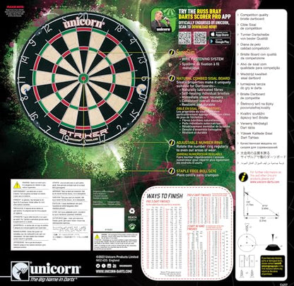 - Unicorn Dartboard | Striker | Round Wire Number Ring | -