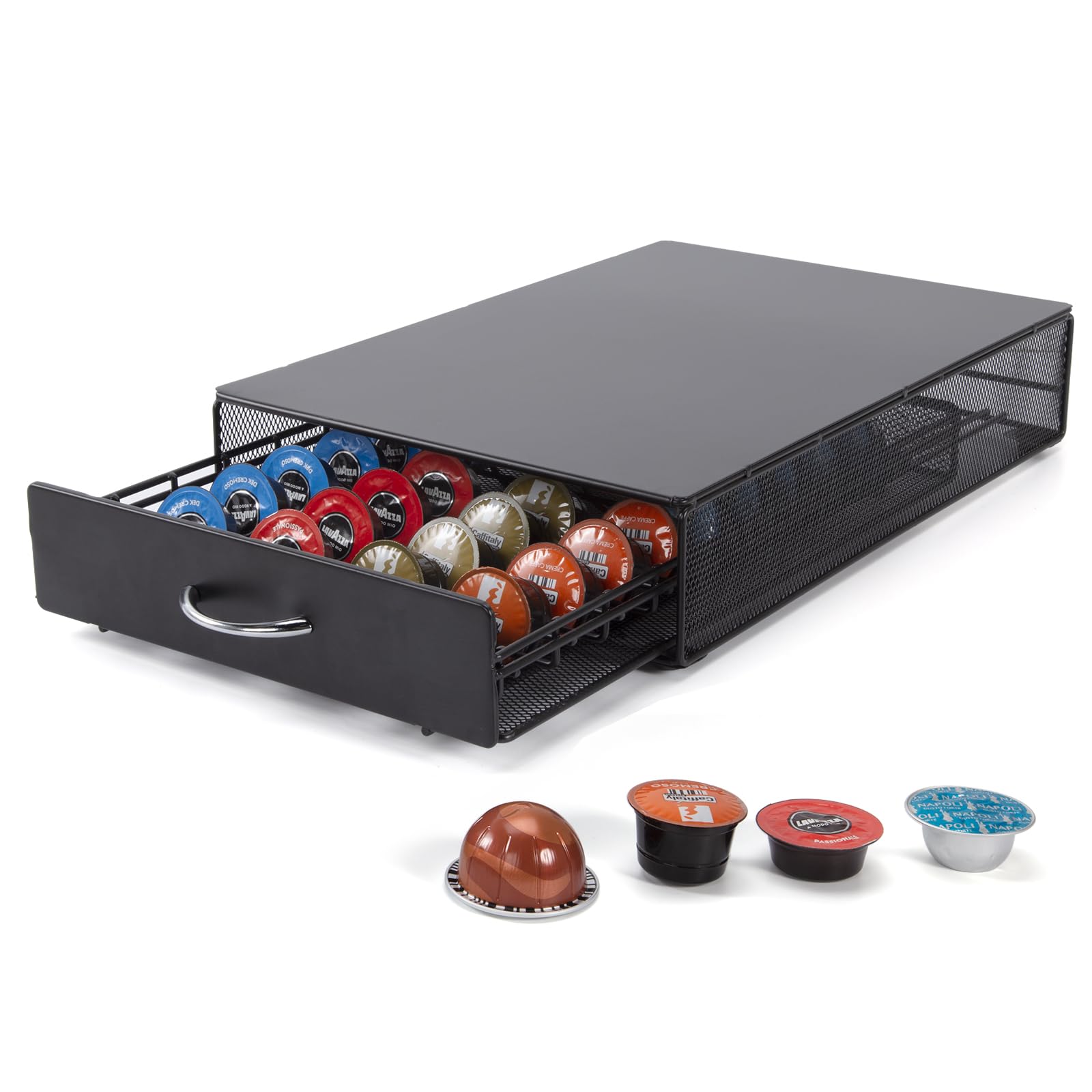 SYSYLY Coffee Pod Holder Storage Drawer Compatible with Lavazza Mio Ne Top Dad