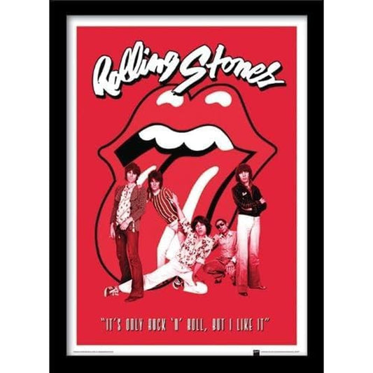 Rolling Stones (It's Only Rock n Roll Framed Print, Multi-Colour, 30 x 40cm