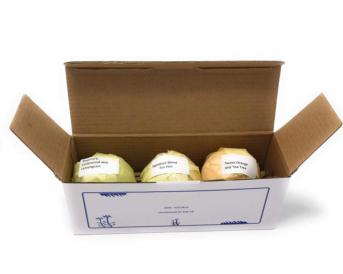 3 Luxury Therapeutic Bath Bombs Gift Pack For Men. Handmade in the UK