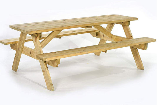 - Wooden Marta 8 Seater Picnic Table - Wood Picnic Bench