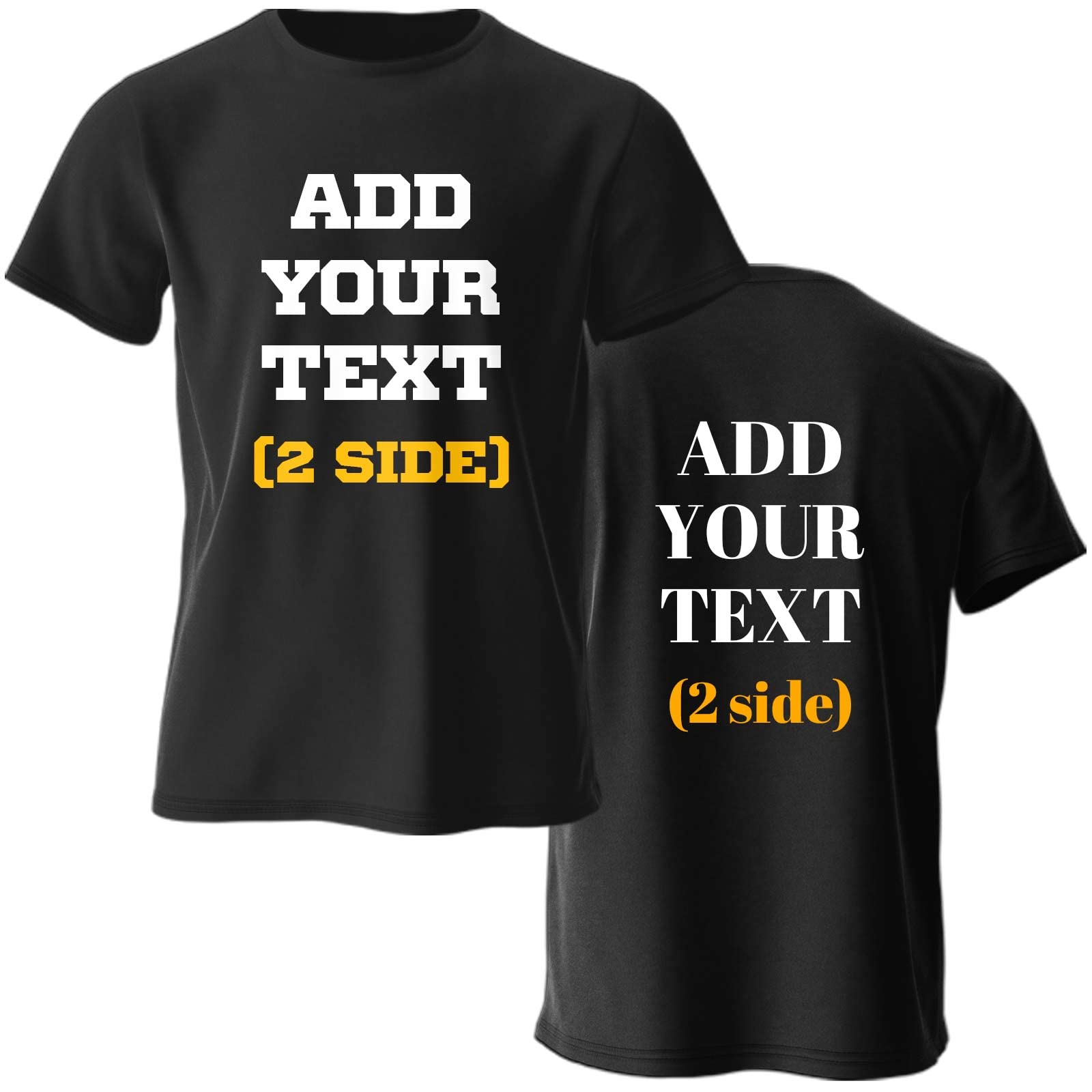 Custom T Shirt for Men Women Design Your Own Front Back Print Personal Top Dad