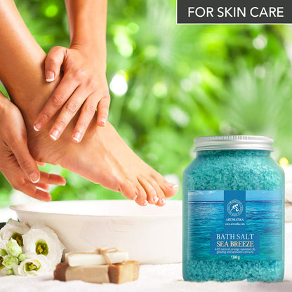 Bath Sea Salt 1300g - Sea Breeze Salt - Natural Bath Sea Salts - Best for Good Sleep - Relaxing - Calming - Body Care - Beauty - Aromatherapy