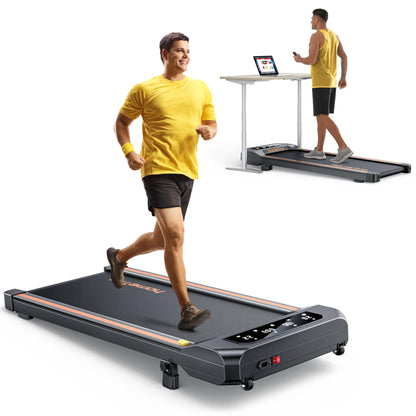 2.5HP Walking Pad, Treadmills for Home with Incline, Portable Under Desk Treadmill 130KG, with Lubricating Hole/Adjustable Speed/Remote & APP Control/Larger LED Screen, No Assembly