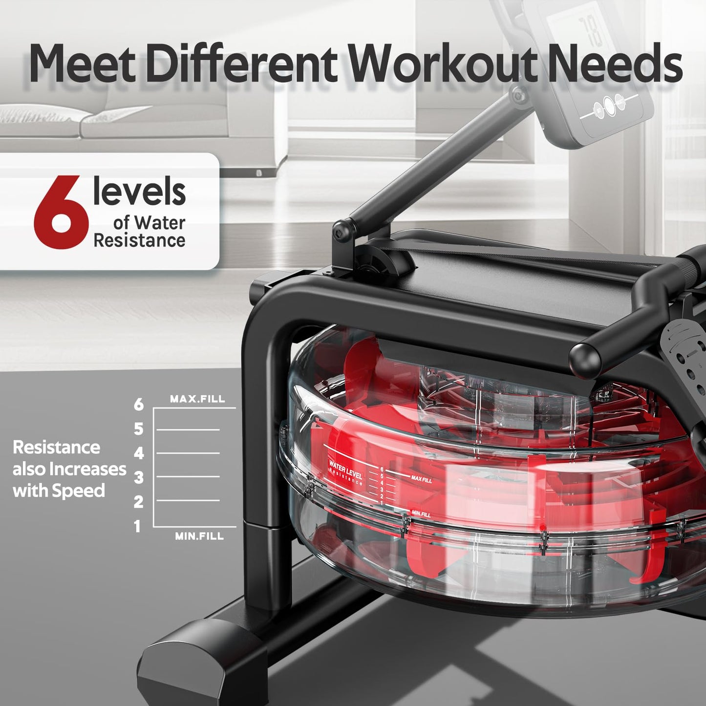 - VOWVIT Rowing Machines for Home Gym: Rowing Machine with Bluetooth Monitor