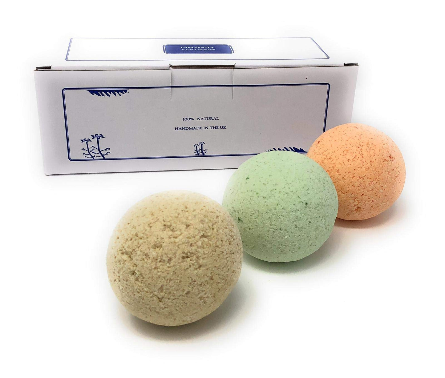 3 Luxury Therapeutic Bath Bombs Gift Pack For Men. Handmade in the UK