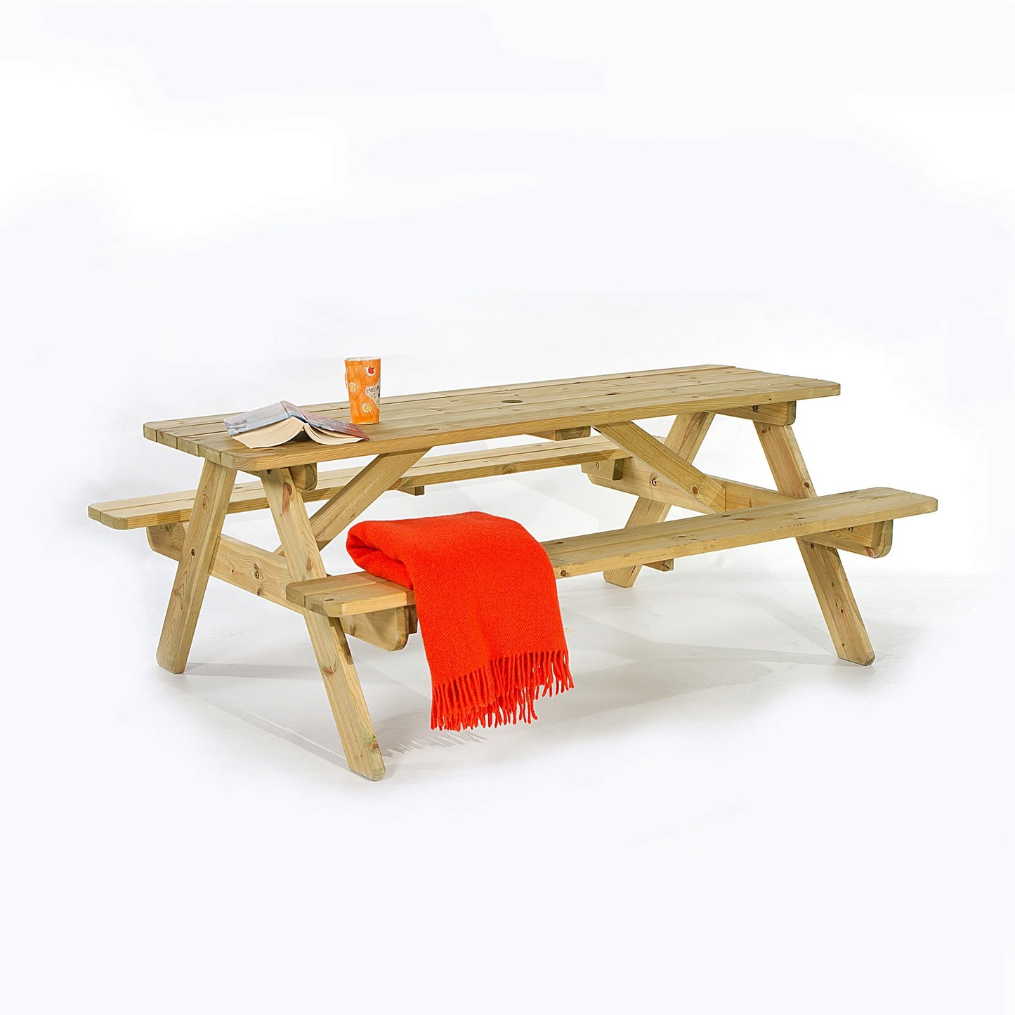 - Wooden Marta 8 Seater Picnic Table - Wood Picnic Bench