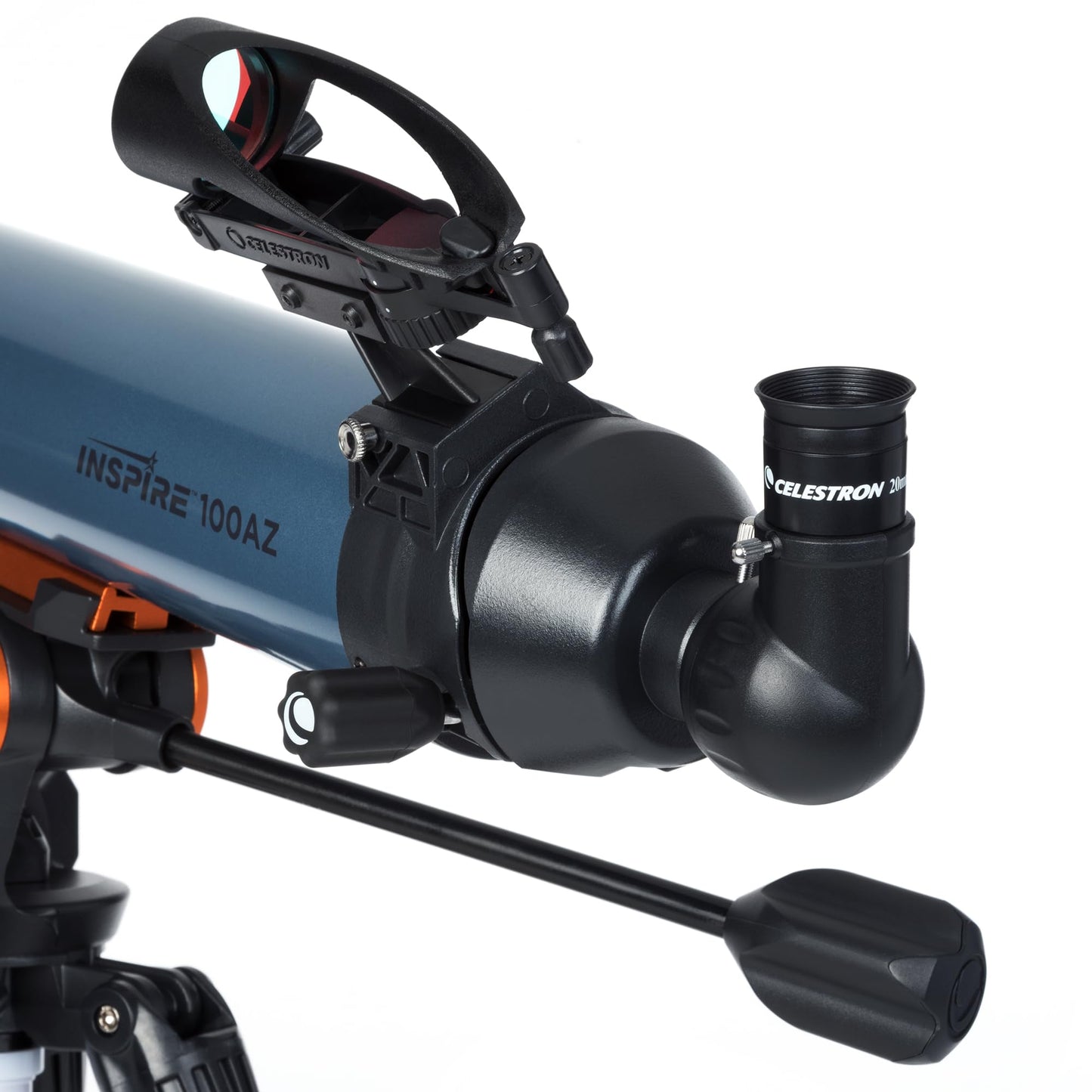 Celestron 22403 Inspire 100AZ Refractor Telescope with Built-In Smartphone Adapter, Blue