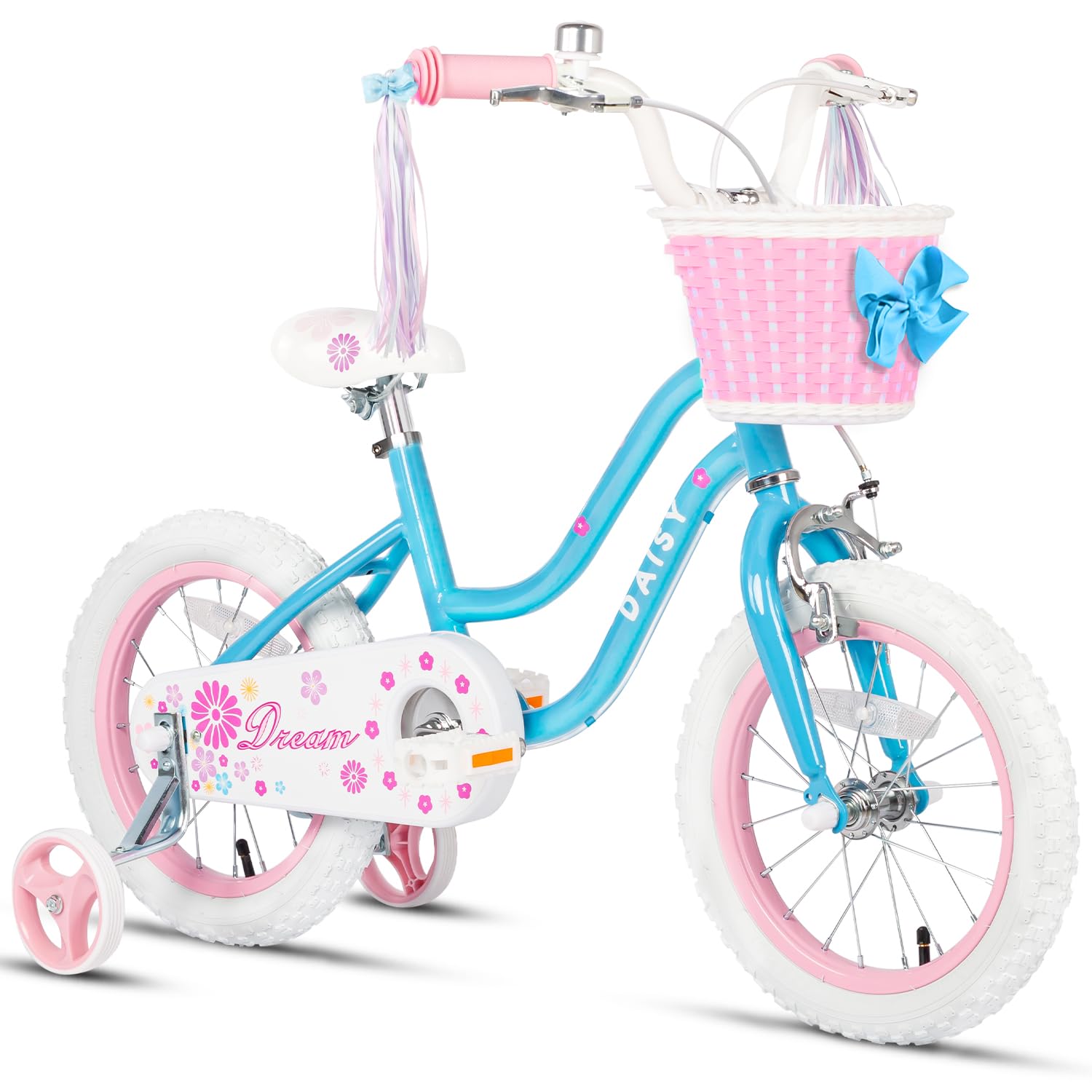 Glerc Daisy Kids Bike 14 Inch Girls Bike for 3 4 5 Years Old Girls Bik Top Dad