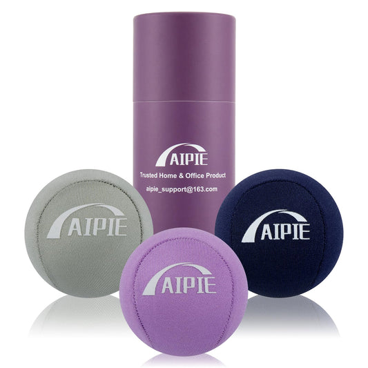 AIPIE 3 Stress Ball Hand Strength Trainer Physiotherapy 1 Soft 1 Medium 1 Hard Gel Massage Balls for Adult Anxiety Relief Comfort Grip Resistance Training Finger Palme Wrist Fidget Gift Set, Purple