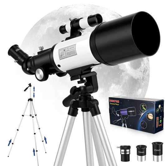 Smautop Telescope for Kids Beginners Adult, Astronomical Refractor Telescope with Adjustable Tripod & & Finder Scope- Portable Travel Telescope Perfect for Kids Children Teens