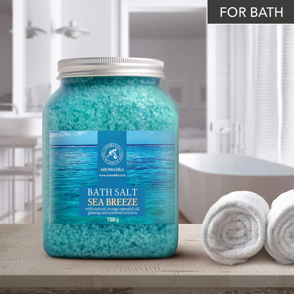 Bath Sea Salt 1300g - Sea Breeze Salt - Natural Bath Sea Salts - Best for Good Sleep - Relaxing - Calming - Body Care - Beauty - Aromatherapy