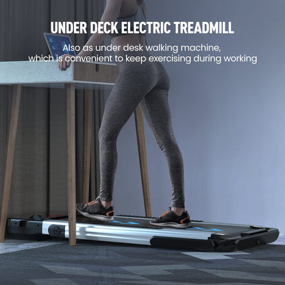 2 in 1 Folding Treadmill, FLYLINKTECH Home Quiet Treadmill with Bluetooth Control, Wide Running Belt, Transport Wheels, 14 km/h, 12 Exercise Modes, LCD Display (Two-year warranty)