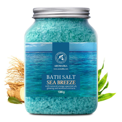 Bath Sea Salt 1300g - Sea Breeze Salt - Natural Bath Sea Salts - Best for Good Sleep - Relaxing - Calming - Body Care - Beauty - Aromatherapy