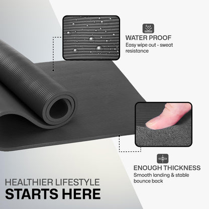 - Xn8 Sports Yoga mat 15mm Thick NBR Exercise Mat - Non-Tearable.