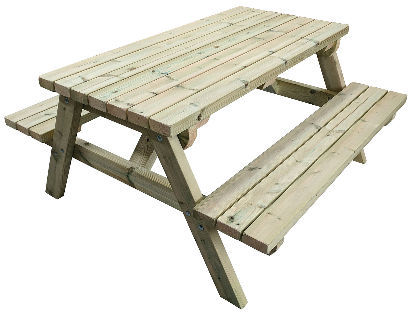 MG Timber A-Frame Heavy Duty Wooden Picnic Tables (4ft Length, Standard Edges)