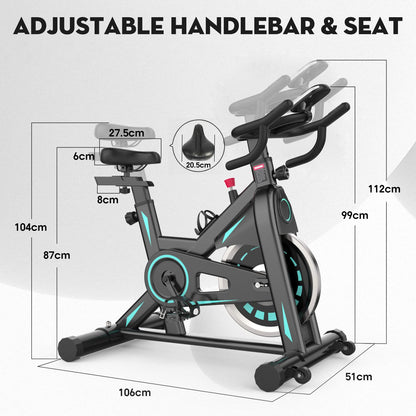 Dripex Exercise Bike Magnetic Resistance for Home Gym Use Heavy People, 350 LBS Load Capacity, 35/37/39 LBS Flywheel, Indoor Cycling Bike Stationary Bike with LCD Pulse Sensor, iPad Holder, Cup Holder