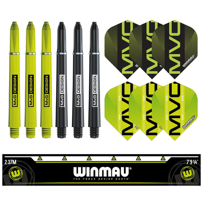 - WINMAU Michael van Gerwen MvG Cabinet Set including Dartboard, Cabinet, Darts and Accessories