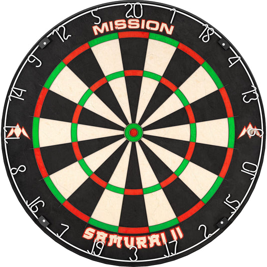 Mission Darts DB023 Samurai II | Professional Competition Standard Dartboard with Ultra Thin Wire Construction and Non Fade Colours