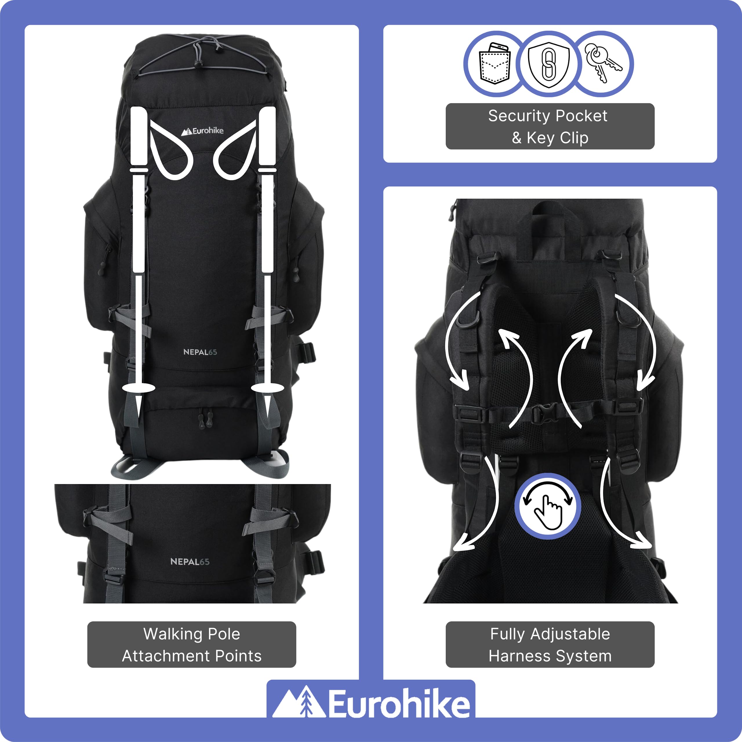 Eurohike 65l best sale