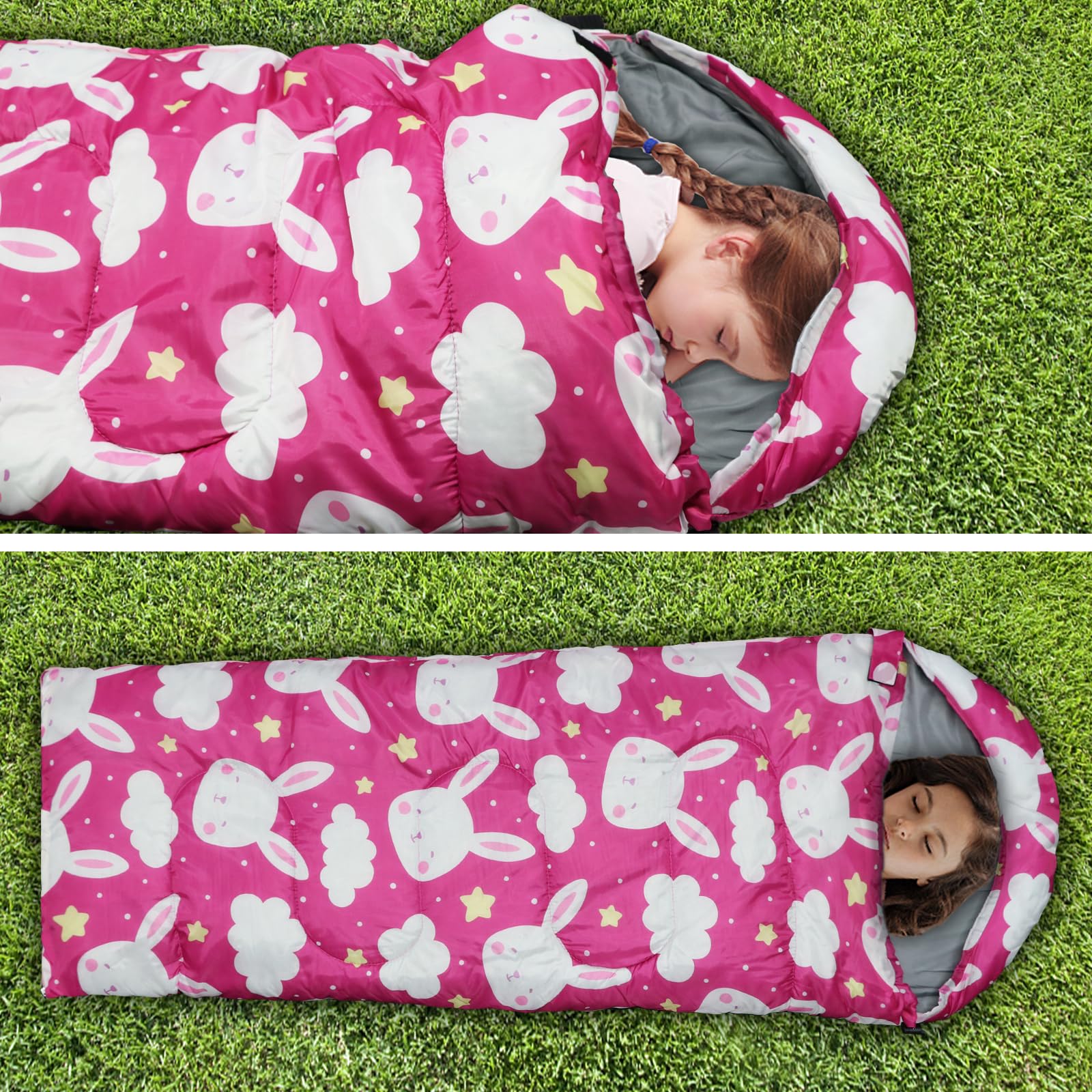 Kids Sleeping Bags Camping Sleeping Bags with Carry Bag Compact Sl Top Dad