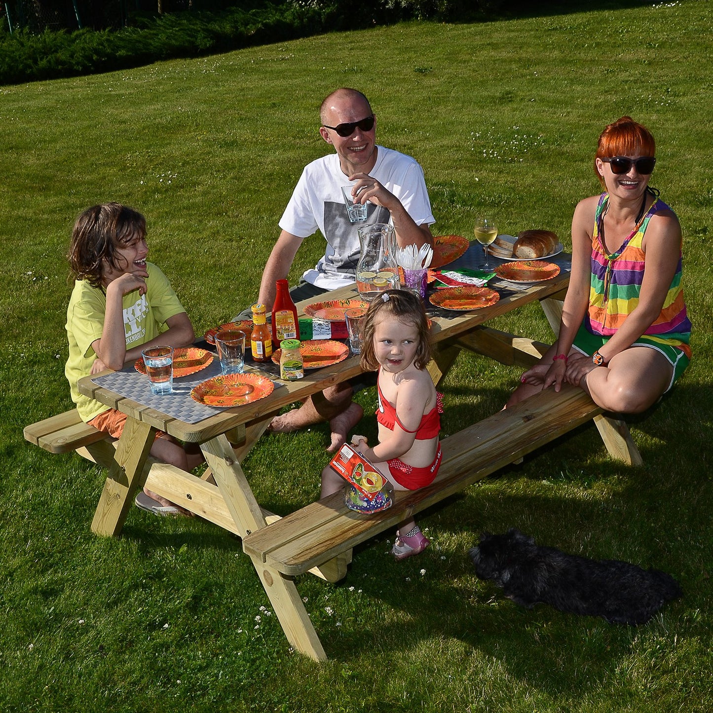 - Wooden Marta 8 Seater Picnic Table - Wood Picnic Bench