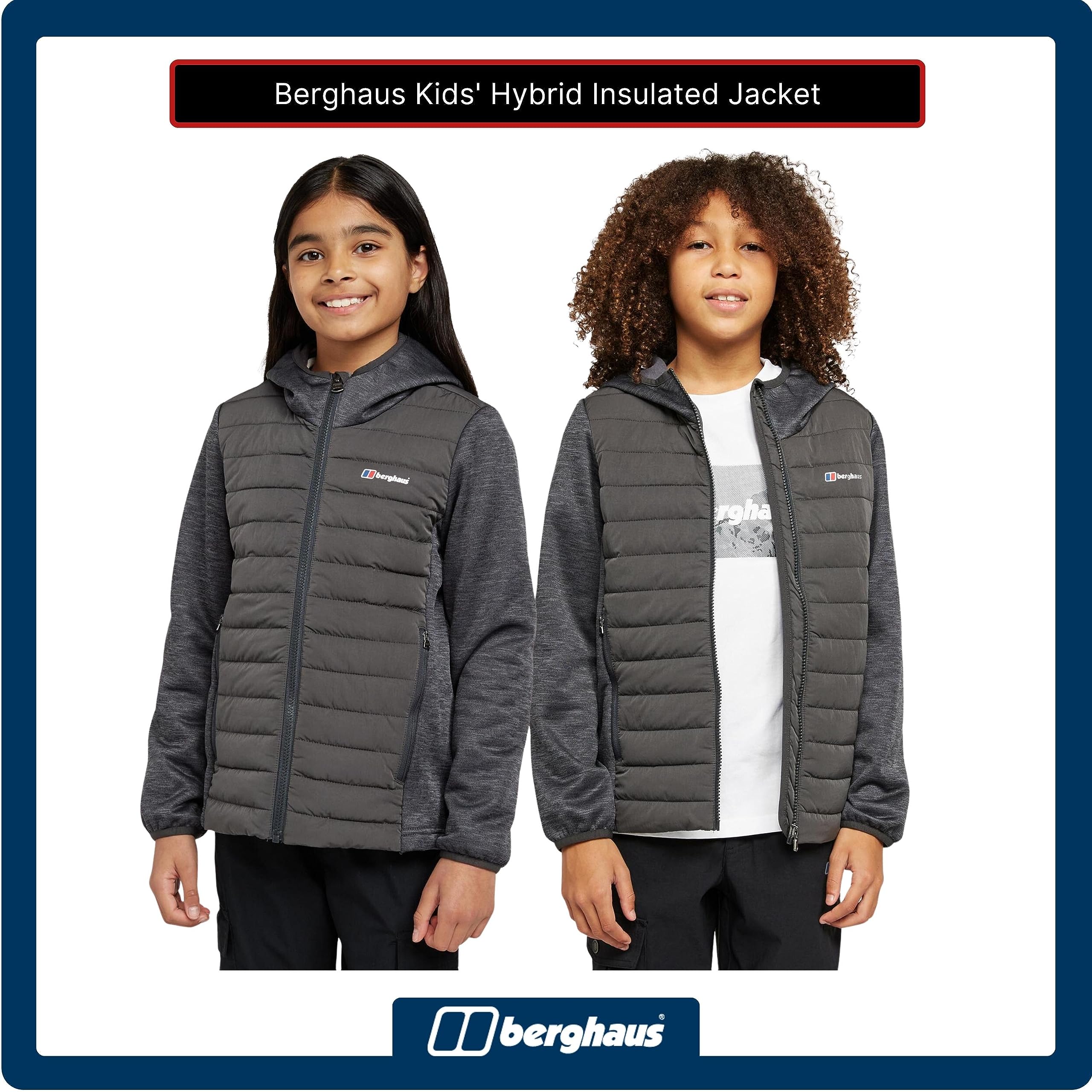 Berghaus Kids Water Repellent and Insulated Hybrid Jacket Kids Flee Top Dad